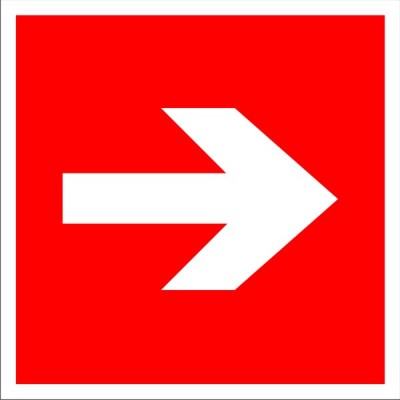 Направлябщая стрелка , табличка, 200х200